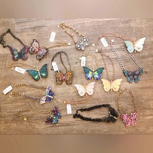 Lot! Betsey Johnson Large Butterfly necklace lot! 14 Necklaces! 1,500value!!